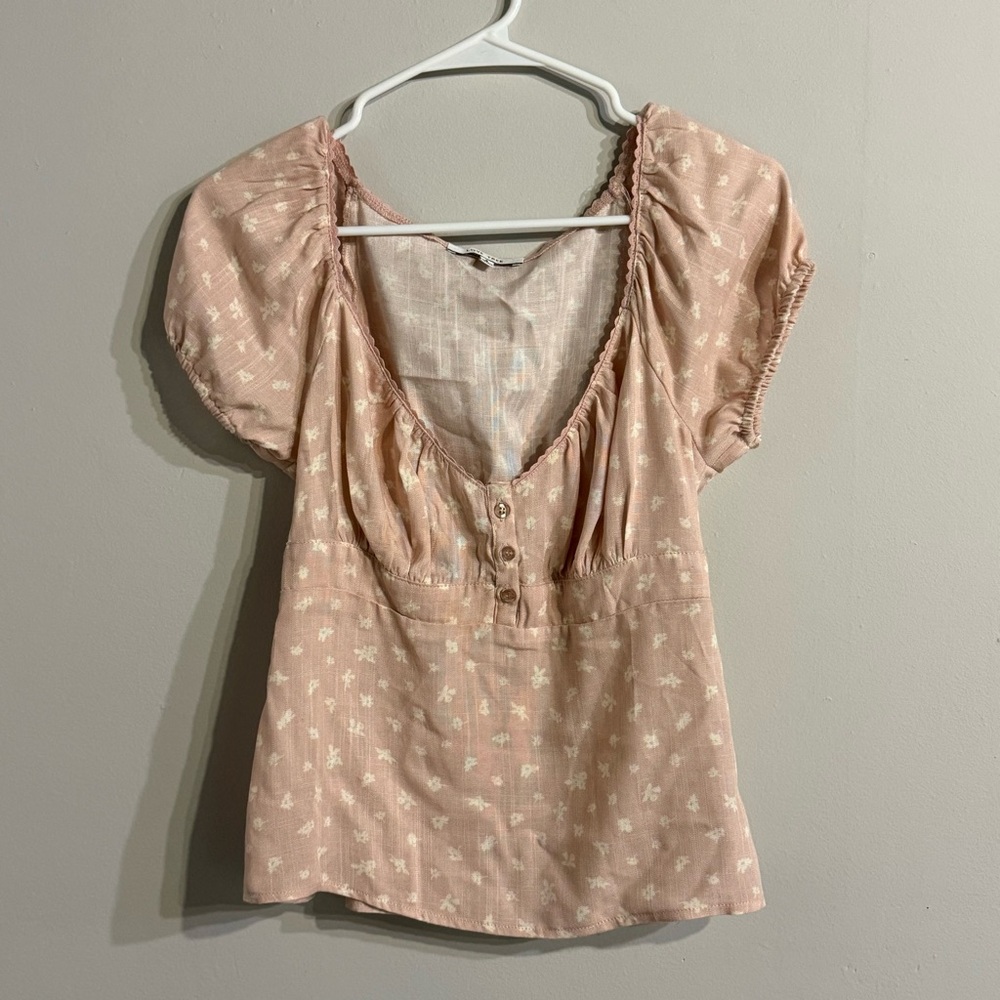 Love Tree Blush Floral Blouse